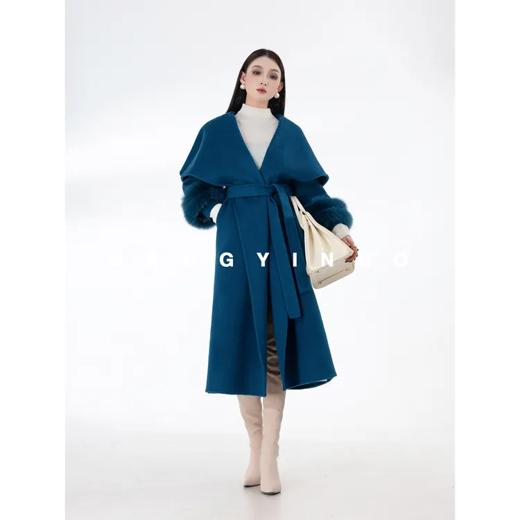 MD定制·依诺【暗香绒语】2025冬季款时尚显瘦气质羊毛毛呢长款外套