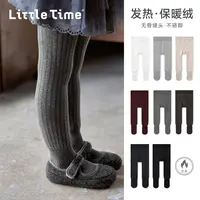 littletime女童袜子2025秋冬新款儿童韩版加绒保暖打底裤连裤袜