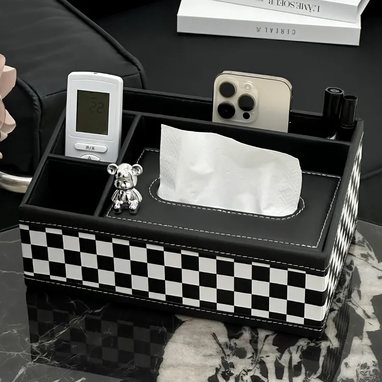 轻奢纸巾盒客厅高档抽纸盒多功能纸抽盒家用创意茶几遥控器收纳盒