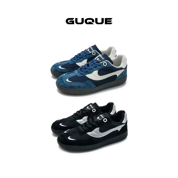 古雀Guque情侣德训鞋男女休闲运动网面透气软底增高耐磨百搭板鞋