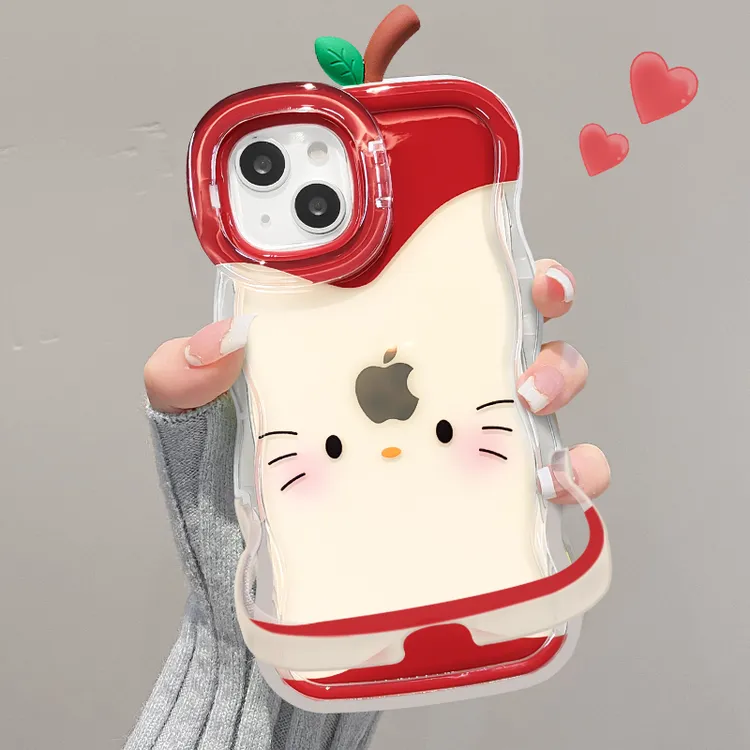 害羞苹果适用于苹果15华为oppo/vivo小米iPhone16pro双支架手机壳