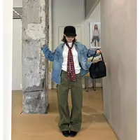 Our2【牛仔衬衫】秋季宽松百搭水洗牛仔衬衫【B7868】