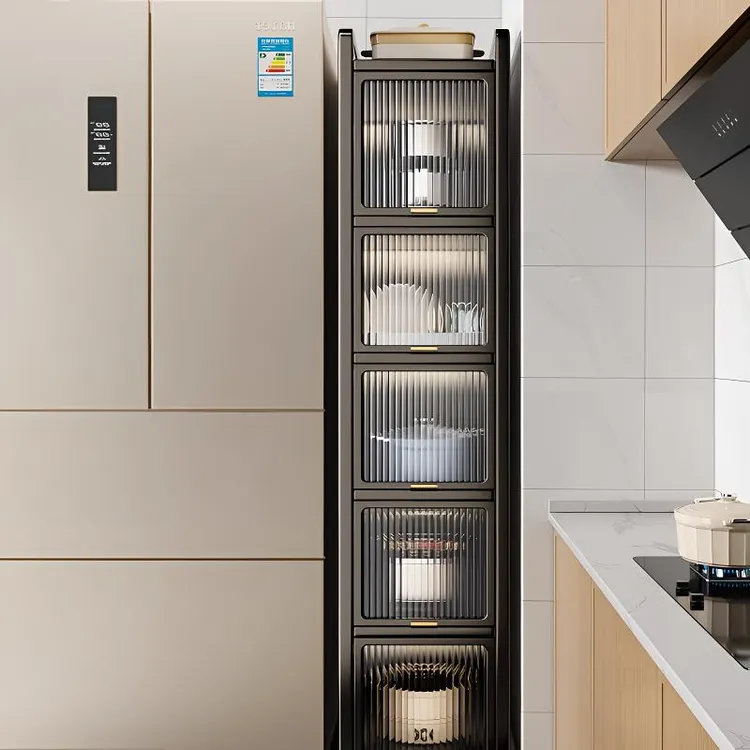 厨房收纳柜多层落地置物家用储物简约客厅可移动卫生间家用储物柜