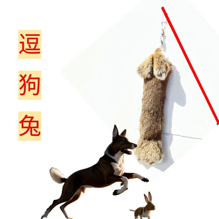 逗狗仿真兔训练狗训犬狗玩具bb哨发声真兔皮玩具耐咬磨牙扑咬玩具