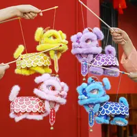 中秋节非遗醒狮灯笼手工diy材料包手提古风花灯礼物