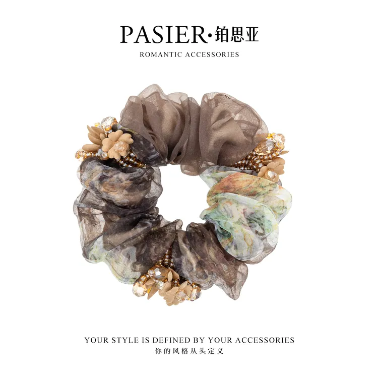 铂思亚 莫奈花园 优雅手工发圈 思思专属 CC1048