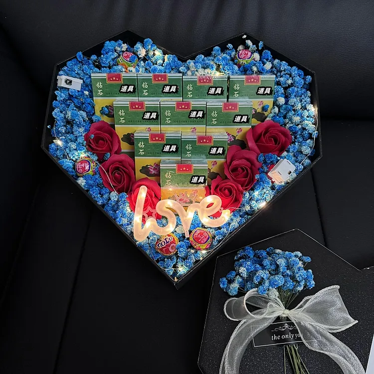 七夕情人节满天星送男友老公生日礼物情人节半成品装烟高档礼物盒