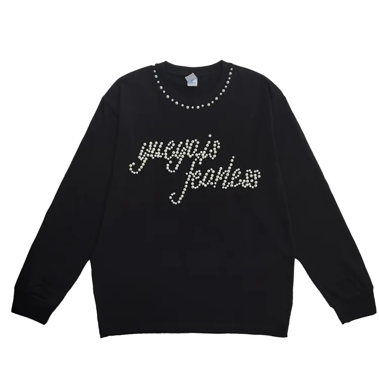 樾雅早秋国潮高定钉珠工艺YUEYAISFEARLESS美式打底衫