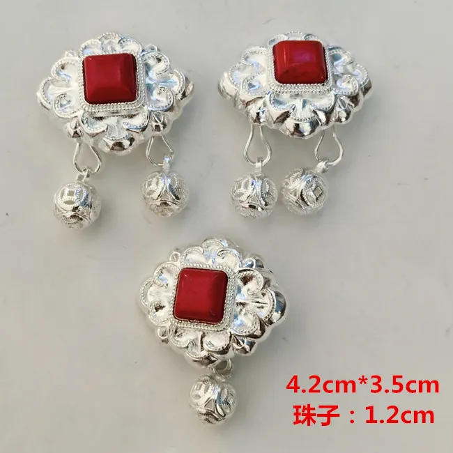 铜合金纽扣镂空镀银空心雕花蒙古袍衬衫旗袍扣苗族少数民族衣服扣