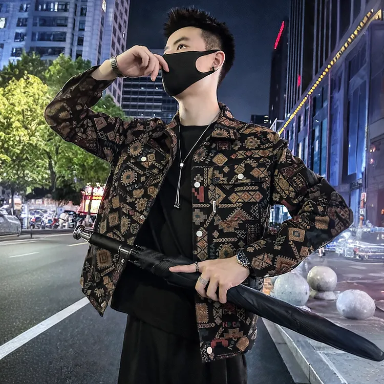 WICESANT乌茨森特牛仔外套男士牛仔衣2025新款上衣春秋季夹克潮牌