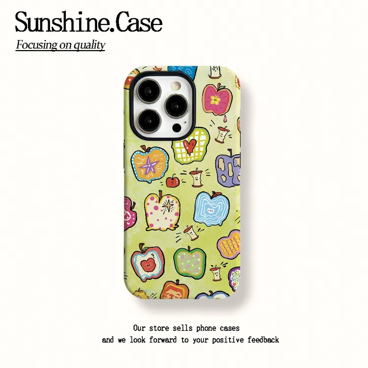 菲林二合一适用苹果华为vivo小米oppo手机壳多彩苹果16PRO/15