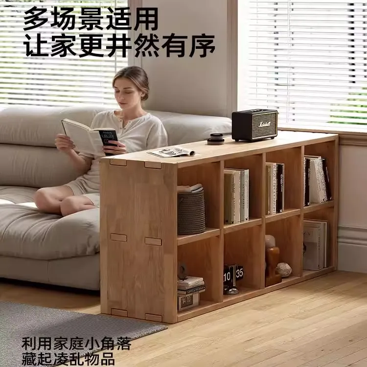 实木书架格子柜自由组合儿童书柜矮柜客厅家用落地幼儿园书柜实木