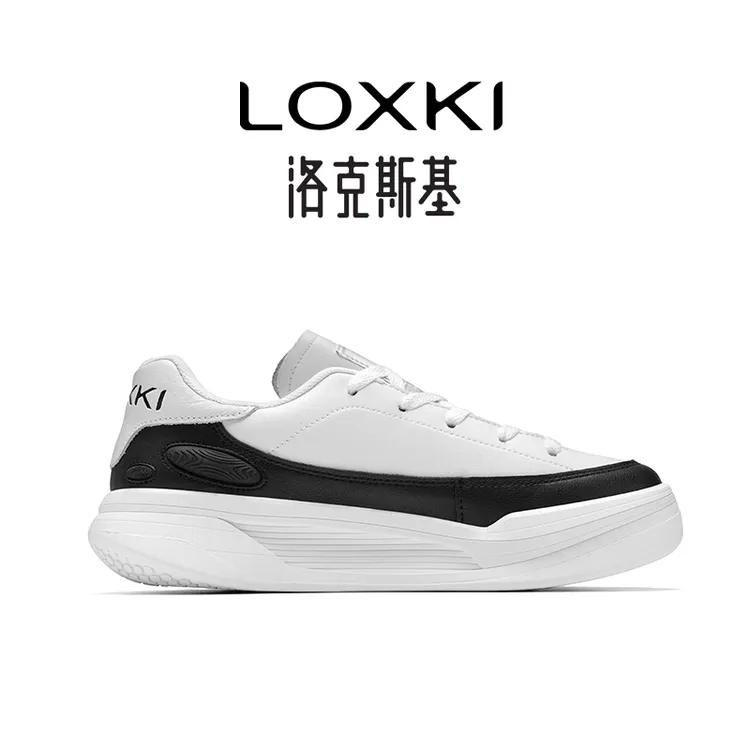 LOXKI/洛克斯基休闲板鞋春夏厚底鞋子潮鞋百搭美式击上滑板鞋