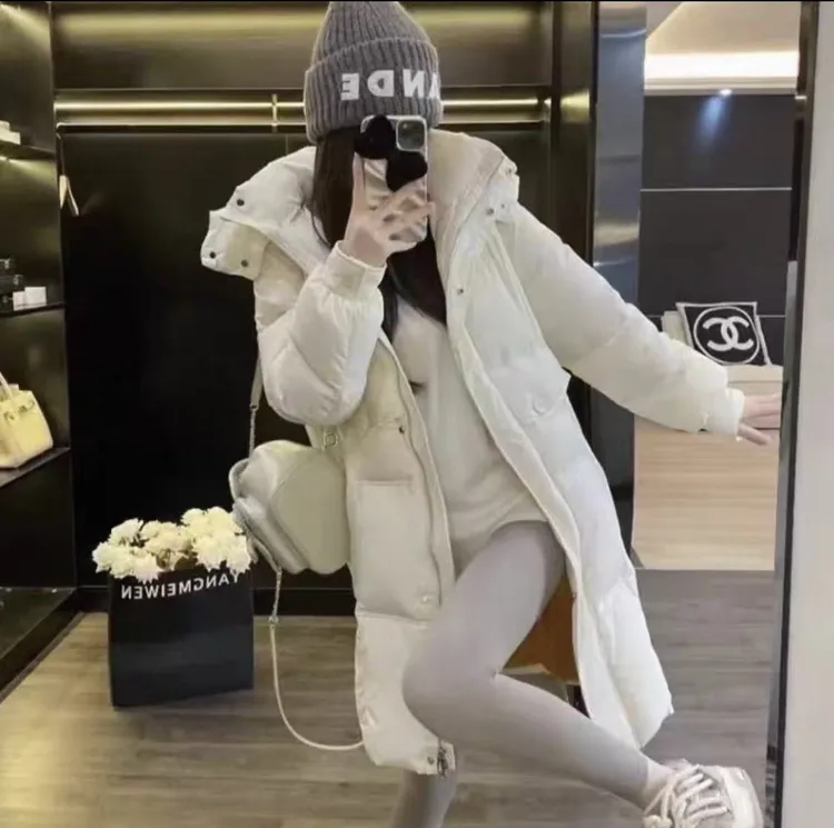 【冬季新款.带运费险】韩版中长款连帽加厚羽绒服XX11