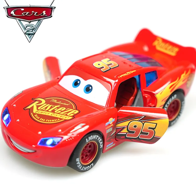 闪电麦昆玩具车可开门赛车总动员3闪电麦昆合金声光回力汽车模型