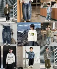 【51-100】品牌童装秋季男小童新款时尚百搭外套卫衣T恤裤子组合W