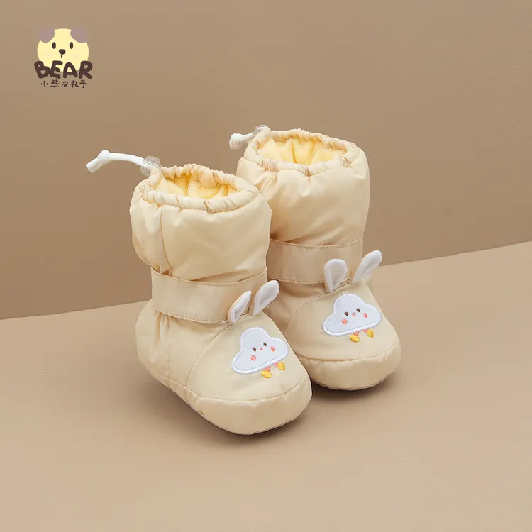 婴儿高帮棉靴冬季加绒保暖男女宝宝鞋子0-1岁软底学步鞋防滑棉鞋8