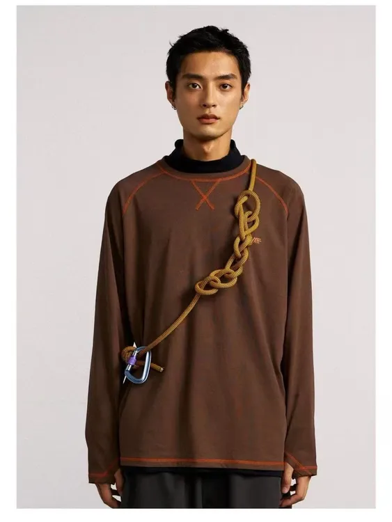items-ACG春夏款户外时尚设计撞色线情侣款运动长袖打底衫冰感潮
