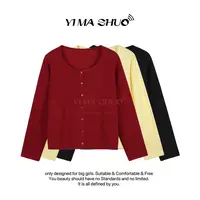 【伊妈说大码女装】早秋新款大码时尚休闲修身显瘦百搭镂空针织开衫
