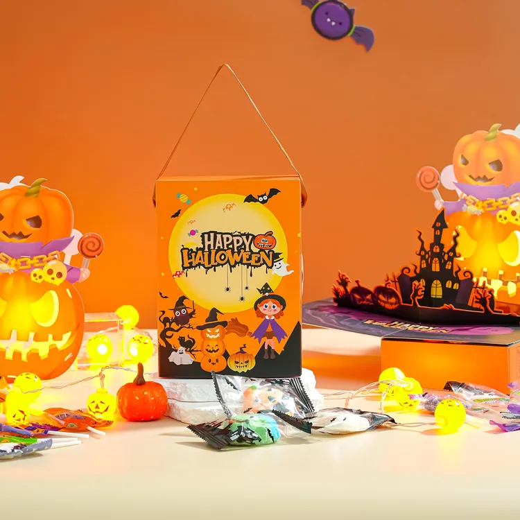 万圣节糖果礼盒卡通棒棒糖棉花糖礼盒送女友送儿童香甜