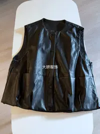 皮马甲。超好品质！秋季显瘦时尚百搭纯色马夹气质上衣8956