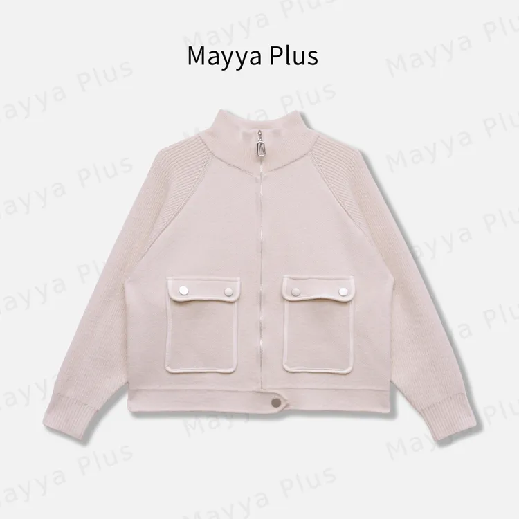 【法式慵懒】Mayya Plus麦芽定制休闲风显瘦针织毛衣外套女32547635