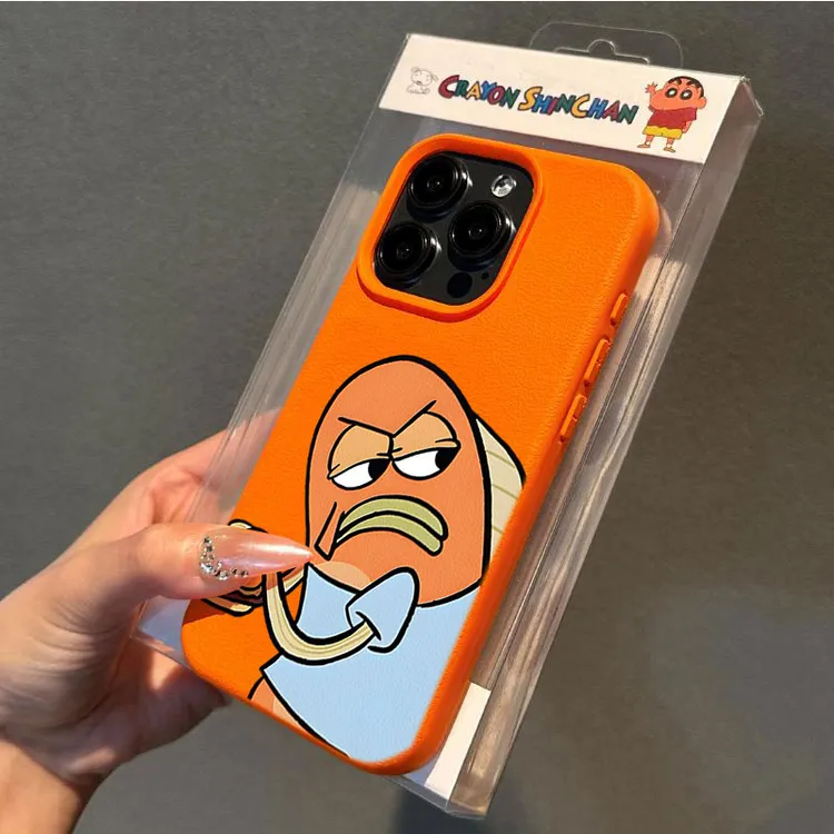 比奇堡小鱼适用苹果16/17手机壳iPhone15promax14荔枝纹13/12防摔
