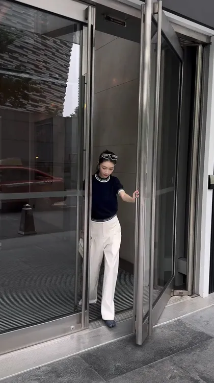 2025夏季T恤休闲时尚套装百搭针织短袖洋气衣服女宽松高腰休闲裤