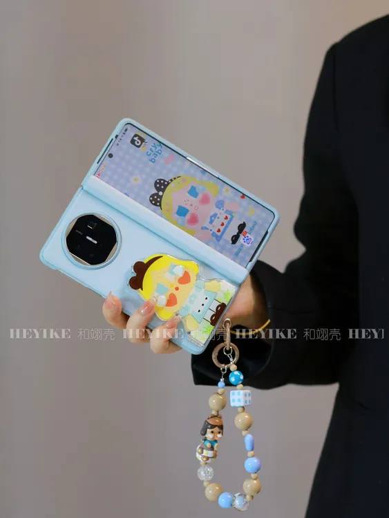 壳膜一体镜面适用荣耀magicv5手机壳折叠vivoxfold5华为mateX6粉