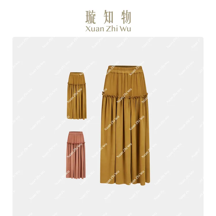 布艺半身裙 女装半身裙休闲半身裙气质时尚女士王璇原创设计