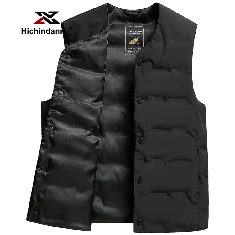 HICHIN秋冬季羽绒马甲男士v领装背心内搭外穿坎肩马夹2025新款