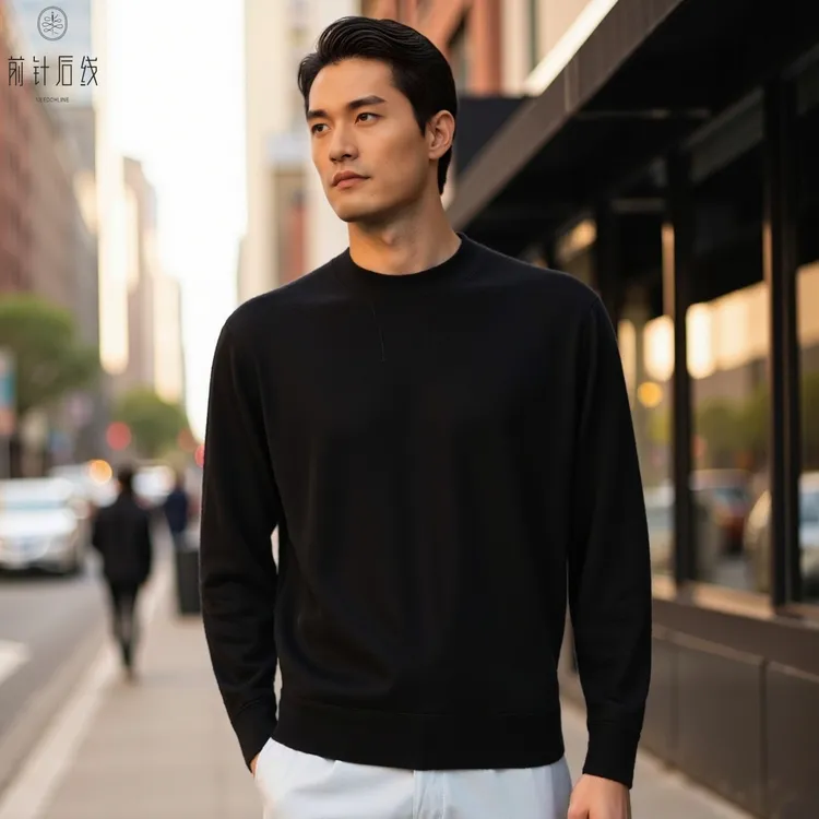 【可机洗】100%纯羊绒衫半高领品质男装商务通勤保暖贴肤穿精纺男士