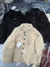 女系扣短外套冬季上衣百搭韩版加绒#1287