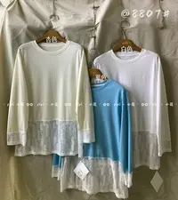XH#8807#蕾丝拼接长袖   FL