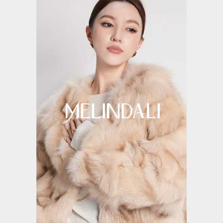 Melinda Li【琥珀狐】黑标芬兰进口sagafurs蓝狐宾霸里狐狸毛皮草