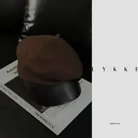 lLYKKE秋冬新款英伦复古高品质纯羊毛文艺贝雷帽女-E746