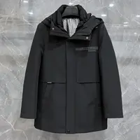 6699 断码 鹅绒兔毛内胆保暖长款派克服男商务休闲羽绒服加厚