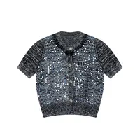 【SANSAN】小香风气质轻奢百搭亮片开衫短袖DY-2636