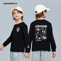 Converse匡威儿童童装T恤男童长袖2025秋冬纯棉CNVN-LS-J974