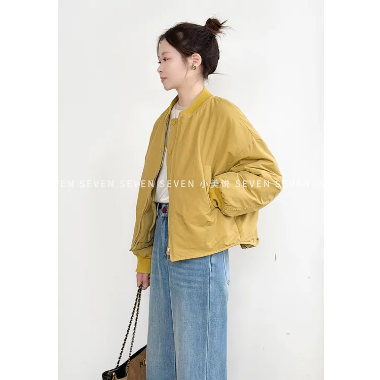 ⑦七七146小个子冬季保暖巨好看夹棉棉服女新款加厚棉衣外套小美说