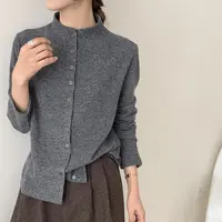 半高领长袖打底衫女2025冬季新款韩版时尚加绒单排扣洋气百搭上衣