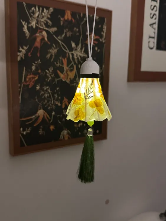 【爱宝】羽毛球小夜灯diy材料包挂件编织材料可爱闺蜜手工搭子