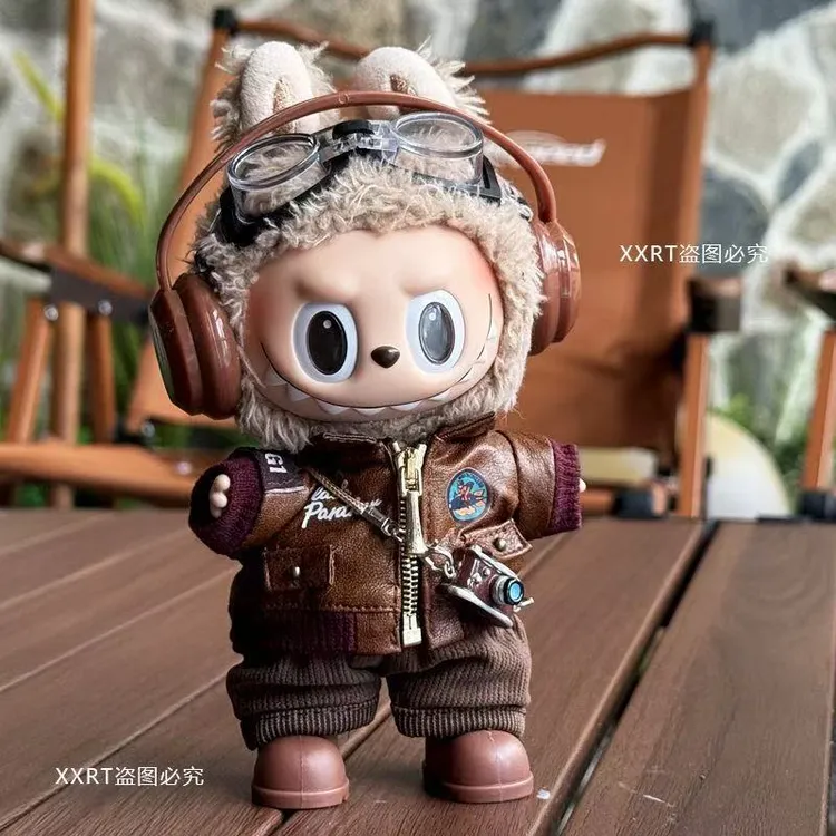 拉布布娃娃复古衣服labubu娃衣一二三代搪胶公仔坐坐派对lv潮牌