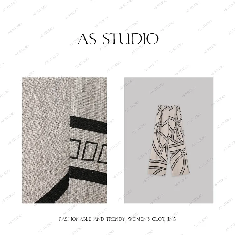 【AS小骑士】25新时尚高级小马图腾酷帅百搭休闲长裤AS25CKZ3989