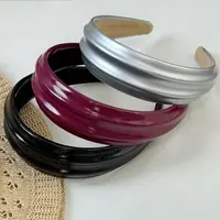 新款韩系简约pu发箍女气质百搭压发发卡复古高级感头箍头饰发饰