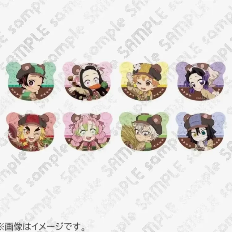 【代拆】许愿沪版鬼灭之刃丰收季熊耳徽章AB款盲盒徽章