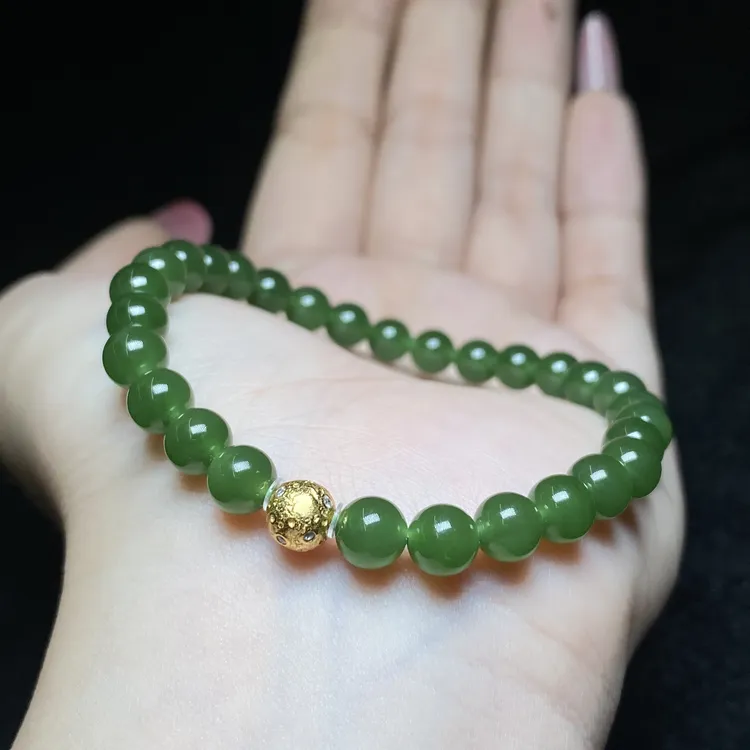 【小北严选】和田玉DIY单圈手串约5.5mm+【多样性发一件】-AH08X727