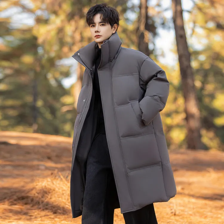 羽绒服男款冬季加厚新款高充绒量保暖防寒中长款派克过膝外套