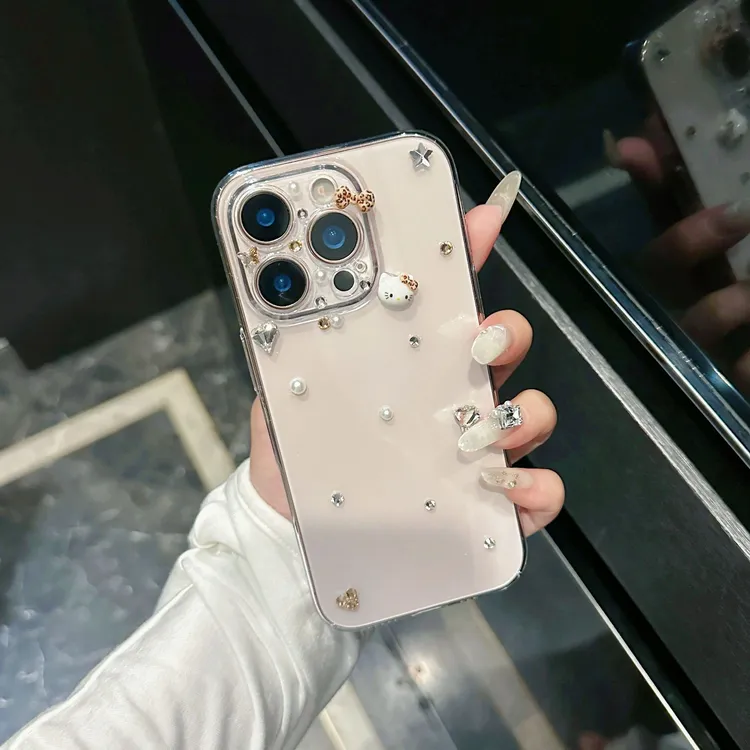 豹纹蝴蝶结凯蒂iPhone16promax手机壳适用苹果15甜酷风14奢华13pm