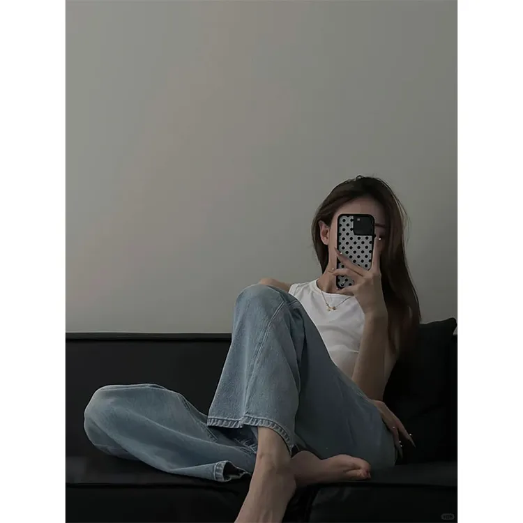 夏季小众设计感修身显瘦圆领无袖上衣穿搭休闲简约时尚宽松长裤女